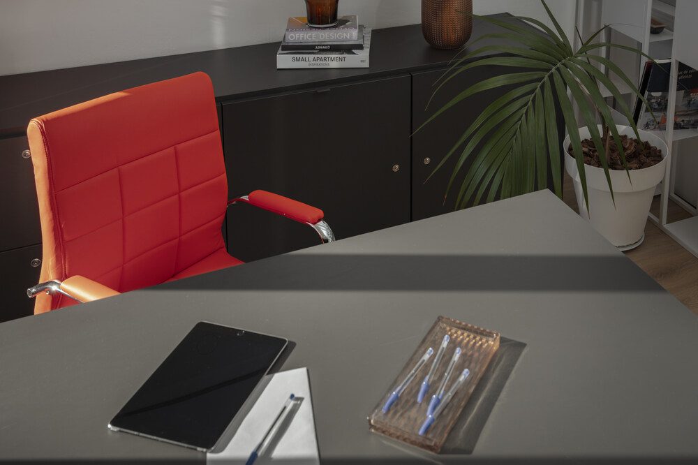 Red office chair