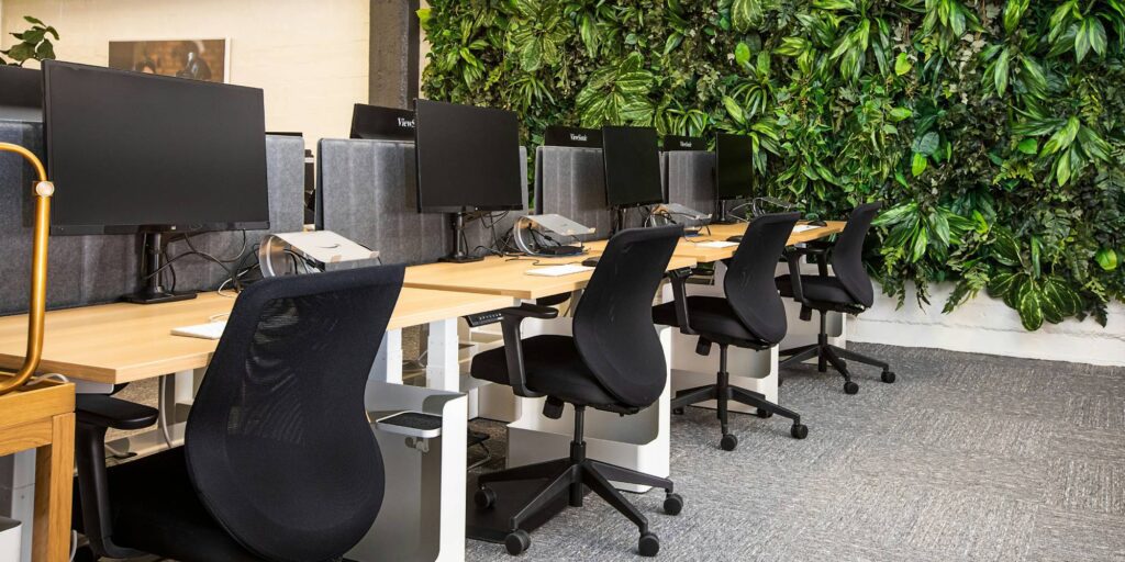 office desk and chairs