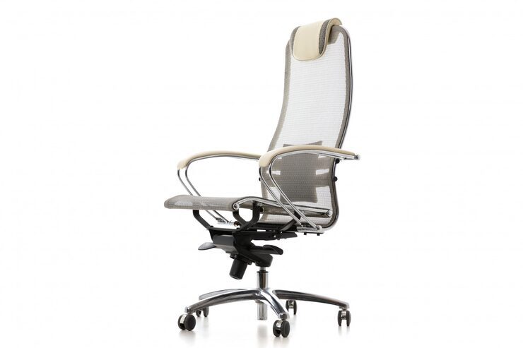 adjustable gray steel chair office