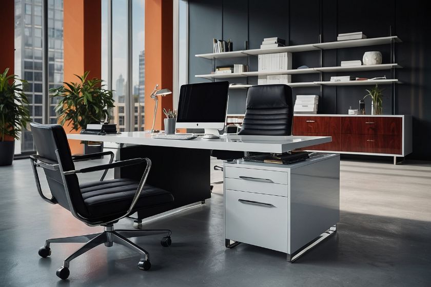 Office with high-end furniture