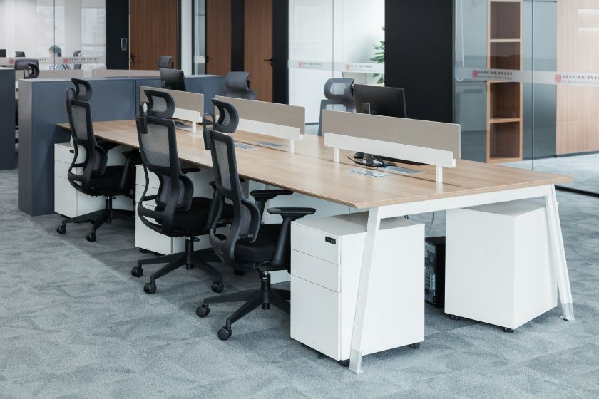 Office furniture : A long working desk that can cater 6x6 seats