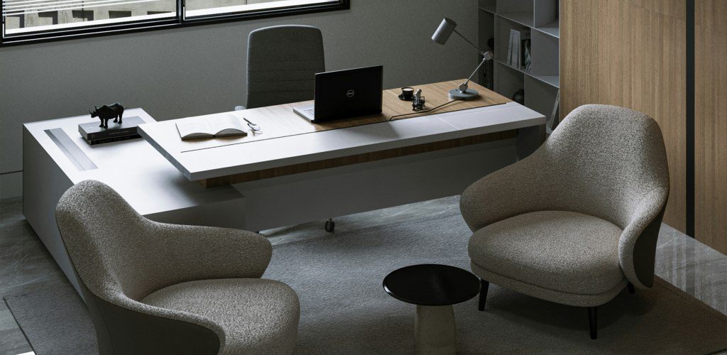 Luxury looking office furniture setup