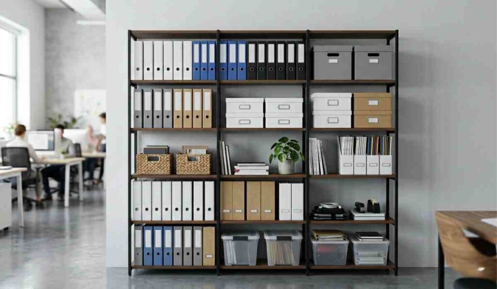 modern office shelving unit