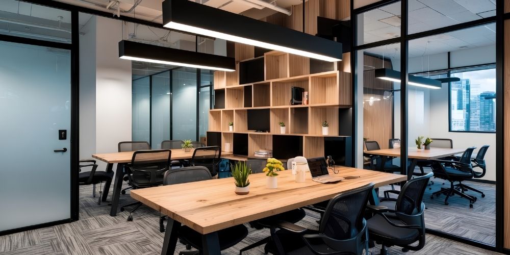 Stylish modern office space designed for collaboration and creativity