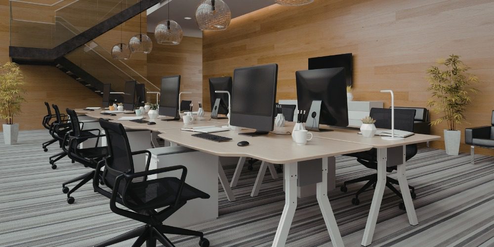 modern office workstations