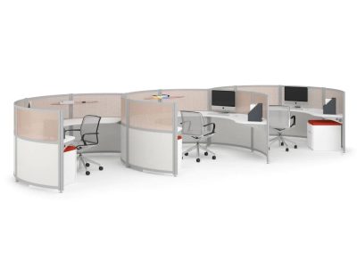 Fluid Concepts Curved Workstations