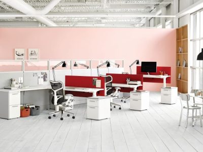 Herman Miller Action Office with Sit-to-Stand Desks