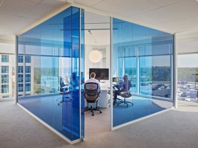 Tinted Glass Office Enclosure